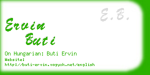 ervin buti business card